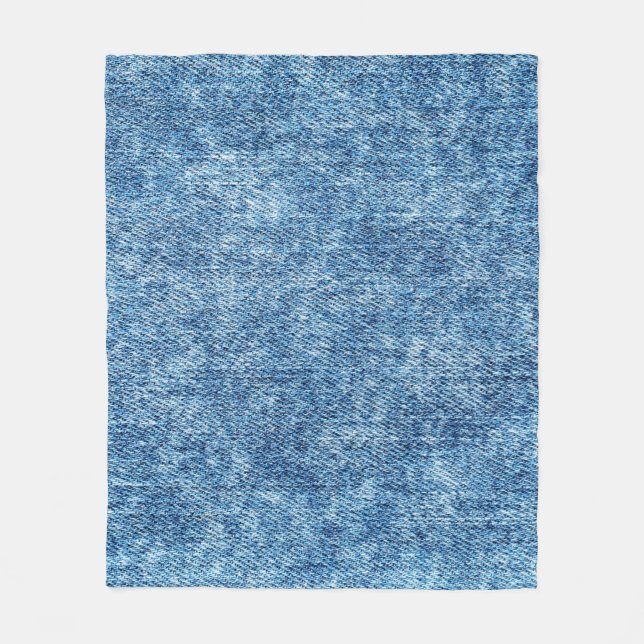 Couverture Polaire Jeans en bleu acide. Denim arrière - plan, texture (Devant)