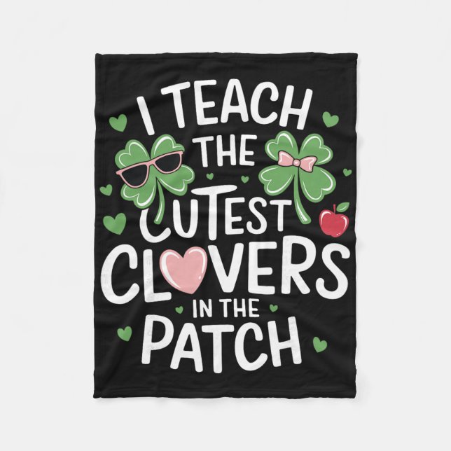 Couverture Polaire J'enseigne les trèfles les plus mignons dans Patch (Devant)