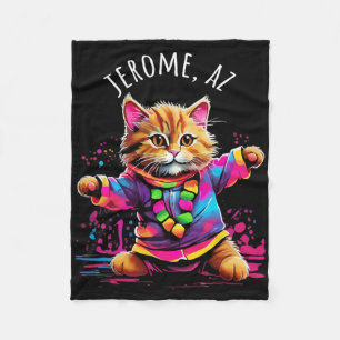 Couverture Polaire Jerome Arizona Danser Chat Coloré Cute Kitty Des