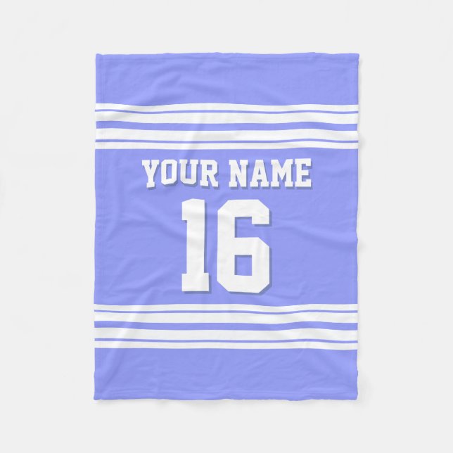 Couverture Polaire Jersey de sport blanc bleu périphérique (Devant)