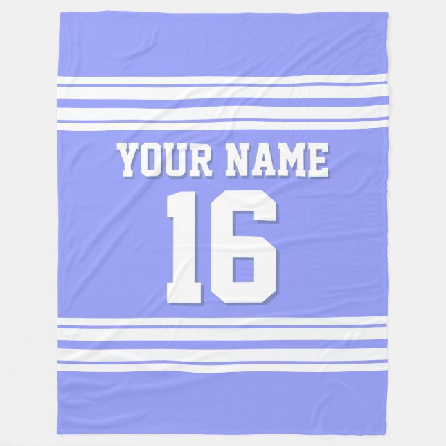 Couverture Polaire Jersey de sport blanc bleu périphérique (Devant)