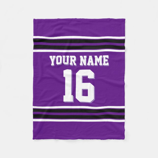 Couverture Polaire Jersey de sport noir blanc (Devant)