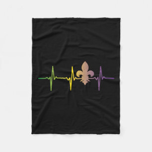 Couverture Polaire Jester Casquette Hearbeat Nurse Funny Mardi Gras C