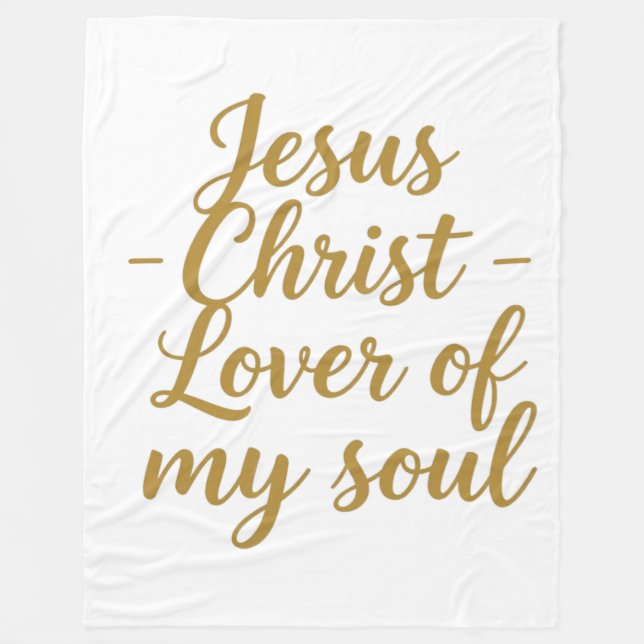 Couverture Polaire Jesus Christ Lover of My Soul Fleece Blanket  (Devant)
