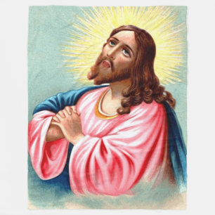 Couverture Polaire JÉSUS dans la PRIÈRE