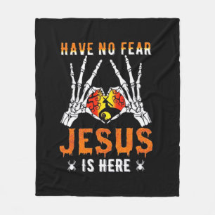 Couverture Polaire Jésus Est Coeur Squelette Main