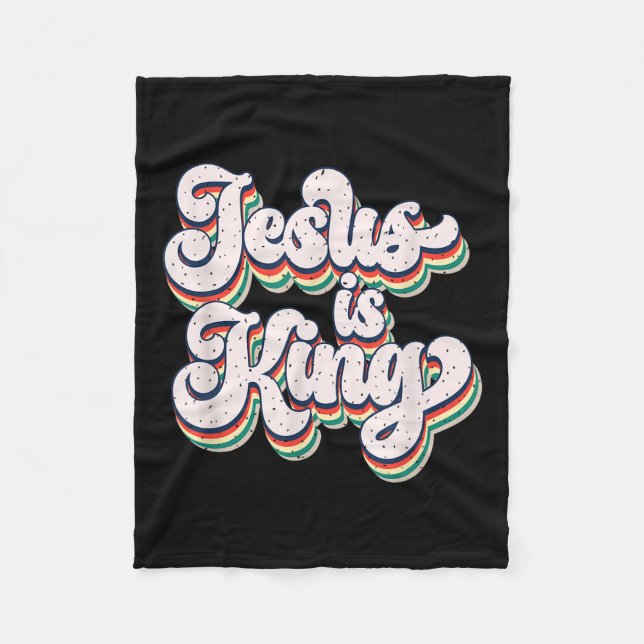 Couverture Polaire Jésus est King Retro Faith Conception (Devant)