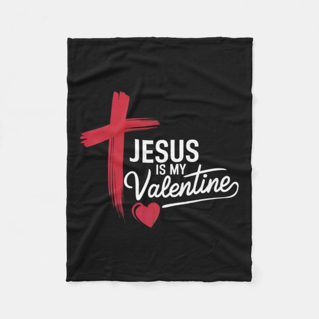 Couverture Polaire Jésus Est Mon Amour Chrétien Valentin (Devant)
