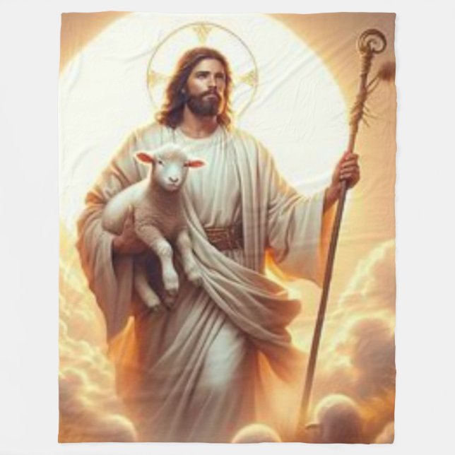 Couverture Polaire JÉSUS et AGNEAU 2 (Devant)