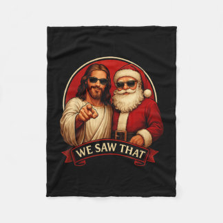 Couverture Polaire Jésus et le Père Noël nous avons vu ce memepng drô