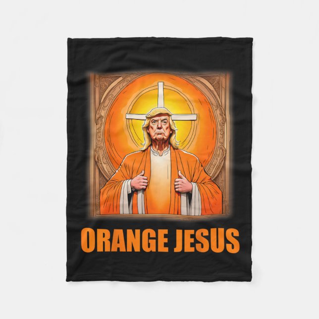 Couverture Polaire Jesus Funny Trump 1 (Devant)