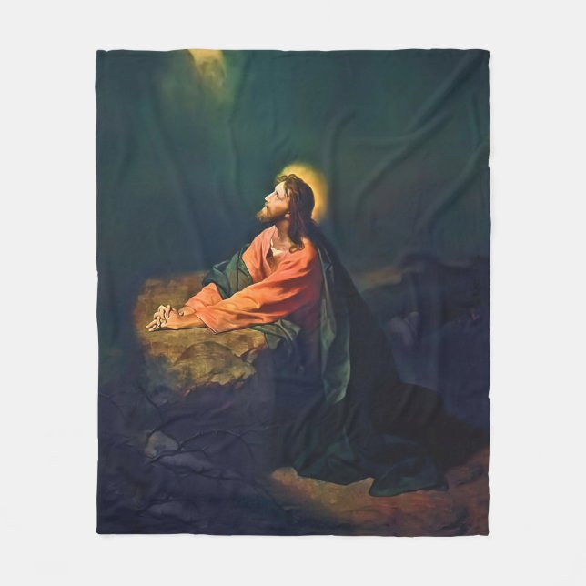 Couverture Polaire Jesus Gethsemane Agonie Jardin Mont Olives Hofman (Devant)