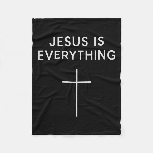 Couverture Polaire Jesus Is Everything Minimal Cross Christian Faith  (Devant)