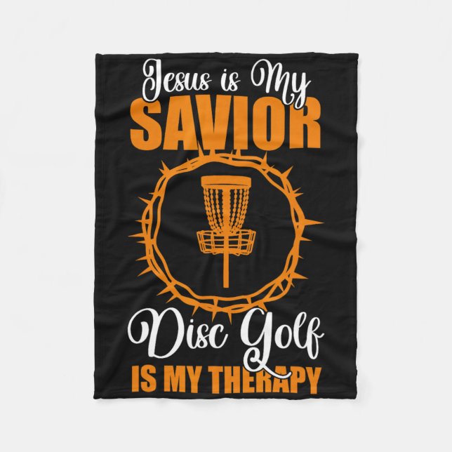 Couverture Polaire Jesus Is My Savior Disc Golf Therapy Disc Golf Des (Devant)