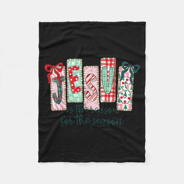 Couverture Polaire Jesus Is The Reason For The Season Christian Chris (Devant)