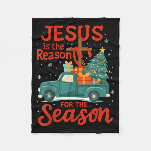 Couverture Polaire Jesus Is The Reason For The Season Pajamas Kids Ch (Devant)