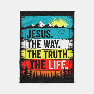 Couverture Polaire Jésus Le Chemin Vérité Vie Foi Verset Biblique Chr