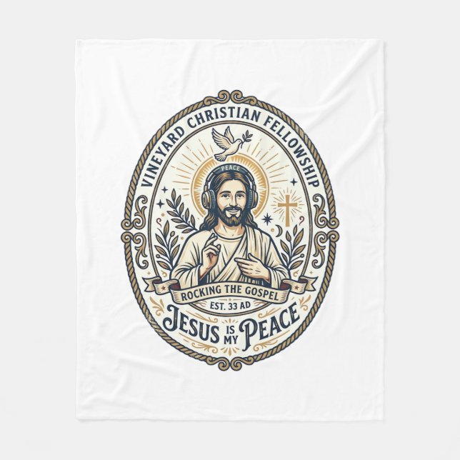 Couverture Polaire Jesus Lo Fi Rythmes D'étude Tee Graphique Esthétiq (Devant)