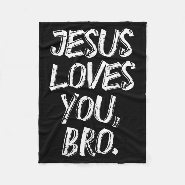 Couverture Polaire Jesus Loves Bro Religious God Jesus Christian Kids (Devant)