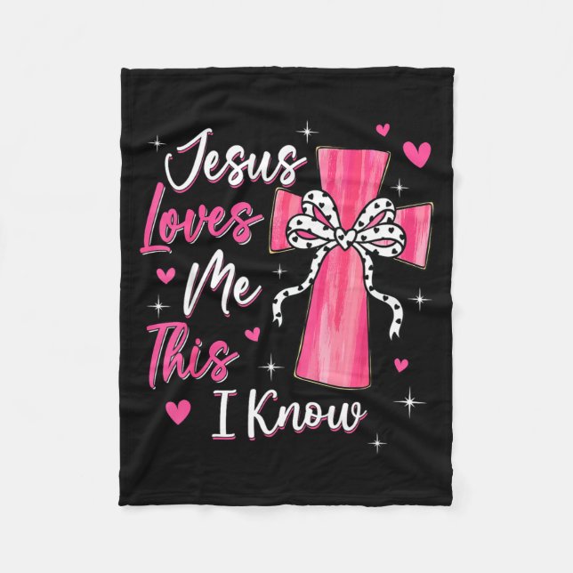 Couverture Polaire Jesus Loves Me This I Know God Religious Christian (Devant)