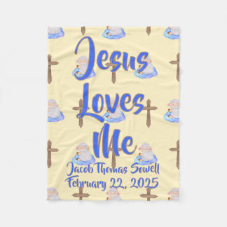 Couverture Polaire Jésus M'Aime Bébé Blanket