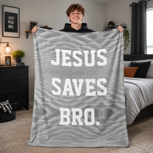 Couverture Polaire Jésus Sauve Frère  (Créateur téléchargé)