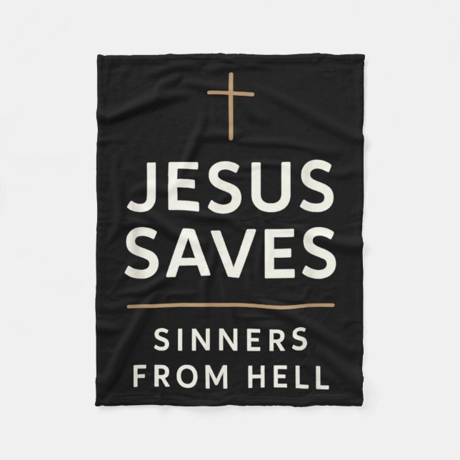 Couverture Polaire Jésus sauve les pécheurs de l'enfer Évangile évang (Devant)