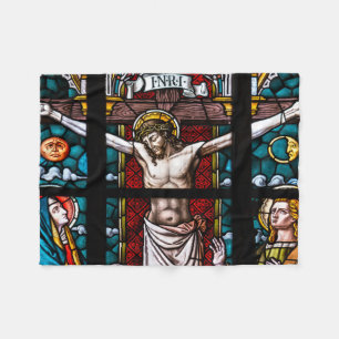 Couverture Polaire Jésus sur la croix