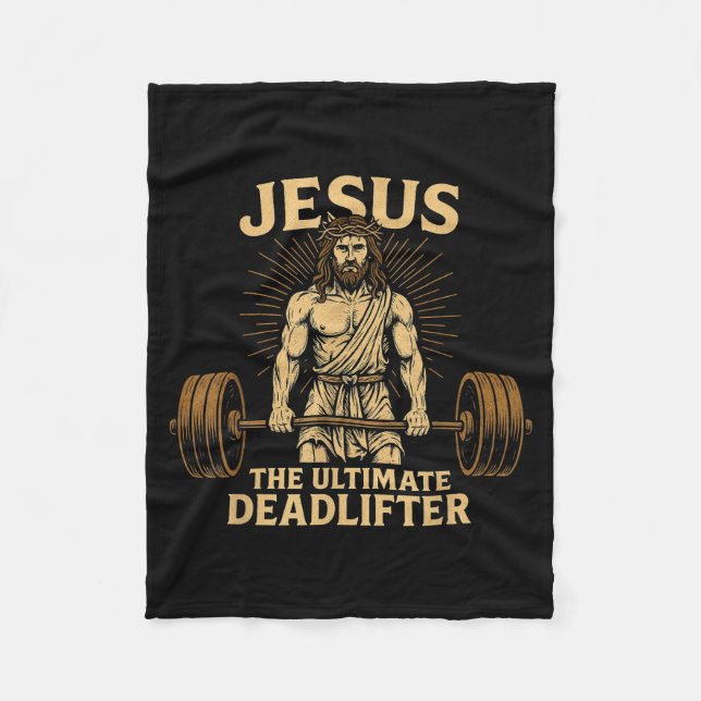Couverture Polaire Jesus The Deadlifter Christian Fitness  (Devant)