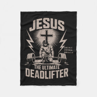 Couverture Polaire Jesus The Ultimate Deadlifter Funny Christian Gym 