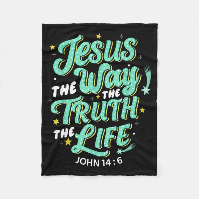 Couverture Polaire Jesus The Way Truth Life John 14 6 Christian Bible (Devant)