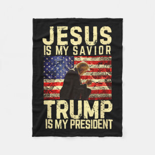 Couverture Polaire Jésus Trump Tee - Jésus Est Mon Seigneur Sauveur T