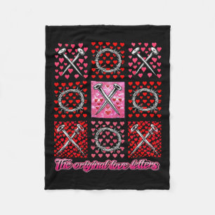 Couverture Polaire Jesus Valentine Xoxo Les Lettres d'amour originale