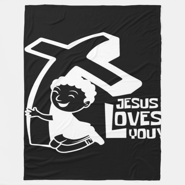 Couverture Polaire Jésus vous aime tous Jésus cite (Devant)