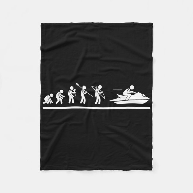 Couverture Polaire Jet Ski Evolution Hommes Femmes Drôle Jet Ski (Devant)
