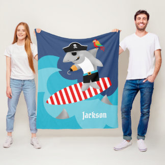 Couverture Polaire Jet surfant coloré de requin de pirate d'amusement