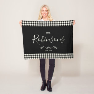 Couverture Polaire Jeu de famille moderne Russe Buffalo Check Plaid S