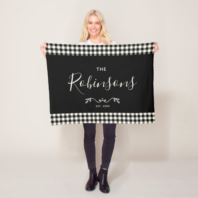 Couverture Polaire Jeu de famille moderne Russe Buffalo Check Plaid S (En situation)