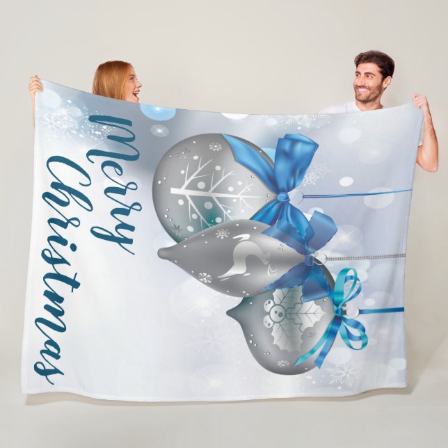 Couverture Polaire Jeu de Noël Jeu d'ornements Flocon de neige d'hive (En situation)