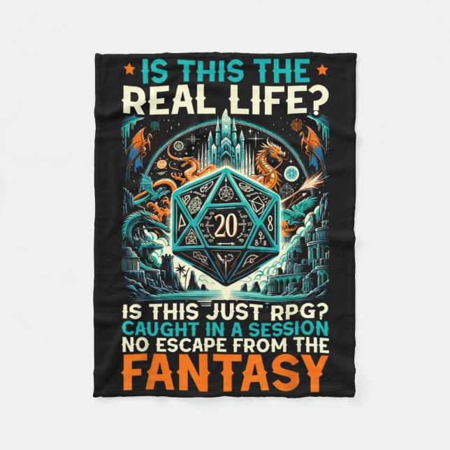 Couverture Polaire Jeu de rôle Rpg Maître D20 Tabletop Drôle Rp (Devant)
