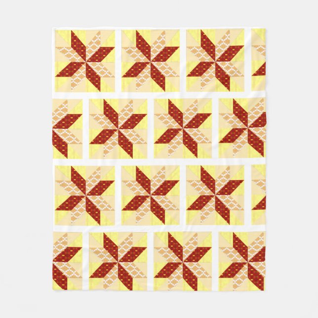 Couverture Polaire Jeu de style Quilt Sunrise (Devant)