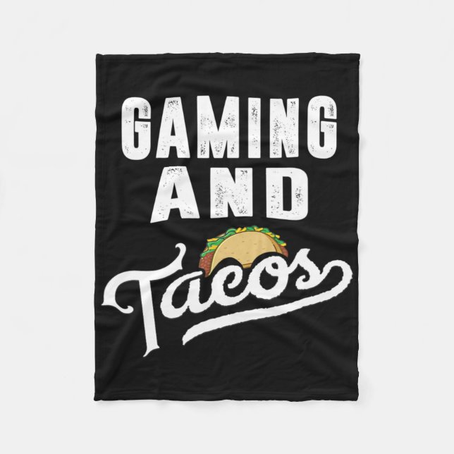 Couverture Polaire Jeu Et Tacos Retro Joueur Vidéo Taco Fan (Devant)