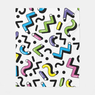 Couverture Polaire Jeu géométrique : Motif de formes de Doodles