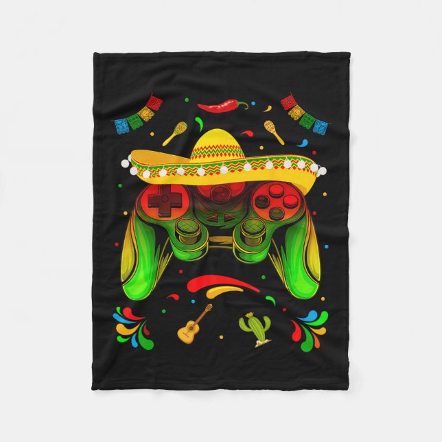 Couverture Polaire Jeu Vidéo Cinco De Mayo Garçons Enfants Faisons la (Devant)