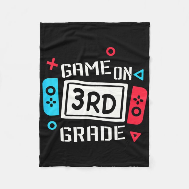 Couverture Polaire Jeu vidéo dans l'équipe des enfants cool de 3e ann (Devant)