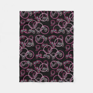 Couverture Polaire Jeu vidéo Neon Rose Girls Motif