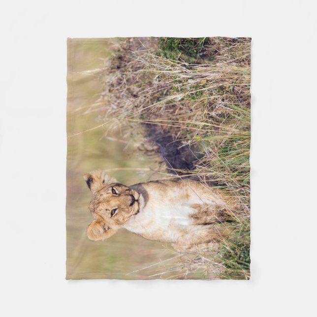 Couverture Polaire Jeune lion (Devant)