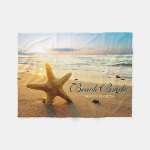 Couverture Polaire Jeune mariée faite sur commande de plage de belle