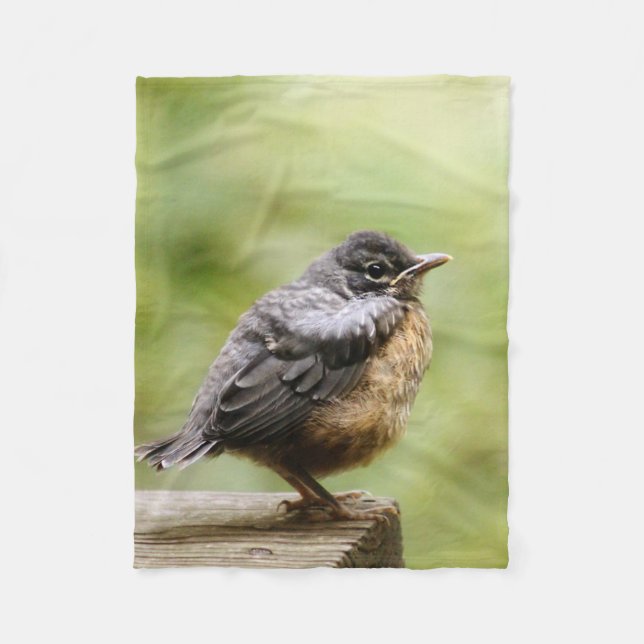 Couverture Polaire Jeune Robin (Devant)