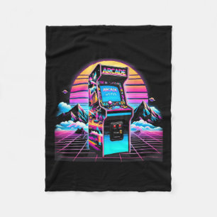 Couverture Polaire Jeux vidéo d'arcade rétro vintage 80s 90s École bu